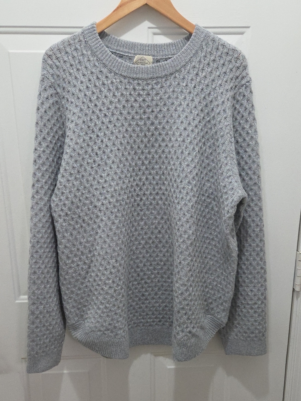 St. John's Bay Light Gray Waffle Knit Crewneck Sweater XXL